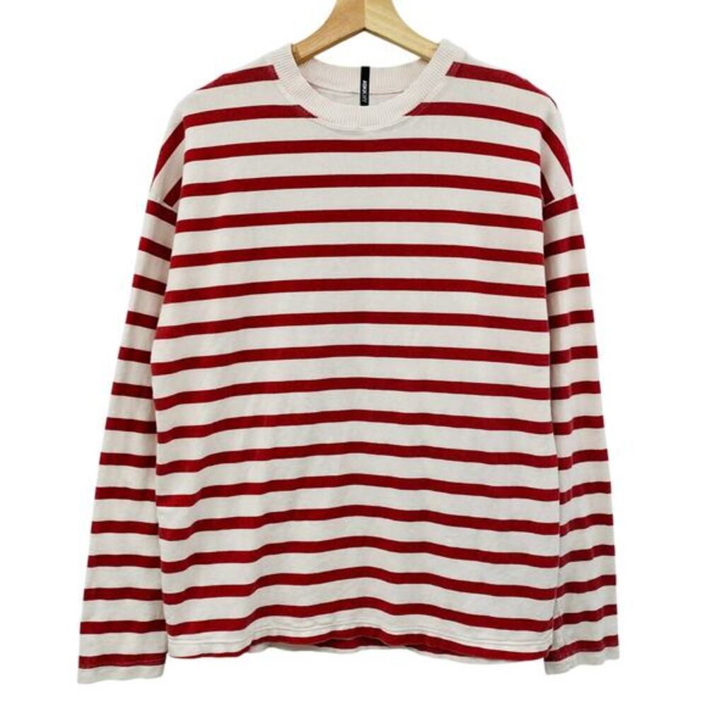 ASKKNY printed long sleeve thin red‎ stripe